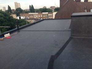 Rubber work on flat roof