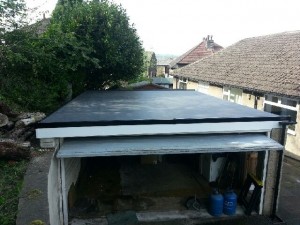 Rubber Roofing Garage Project