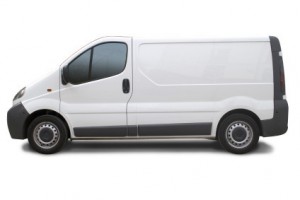 white delivery van