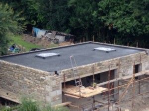 Finished Rubber Roofing Garage Project